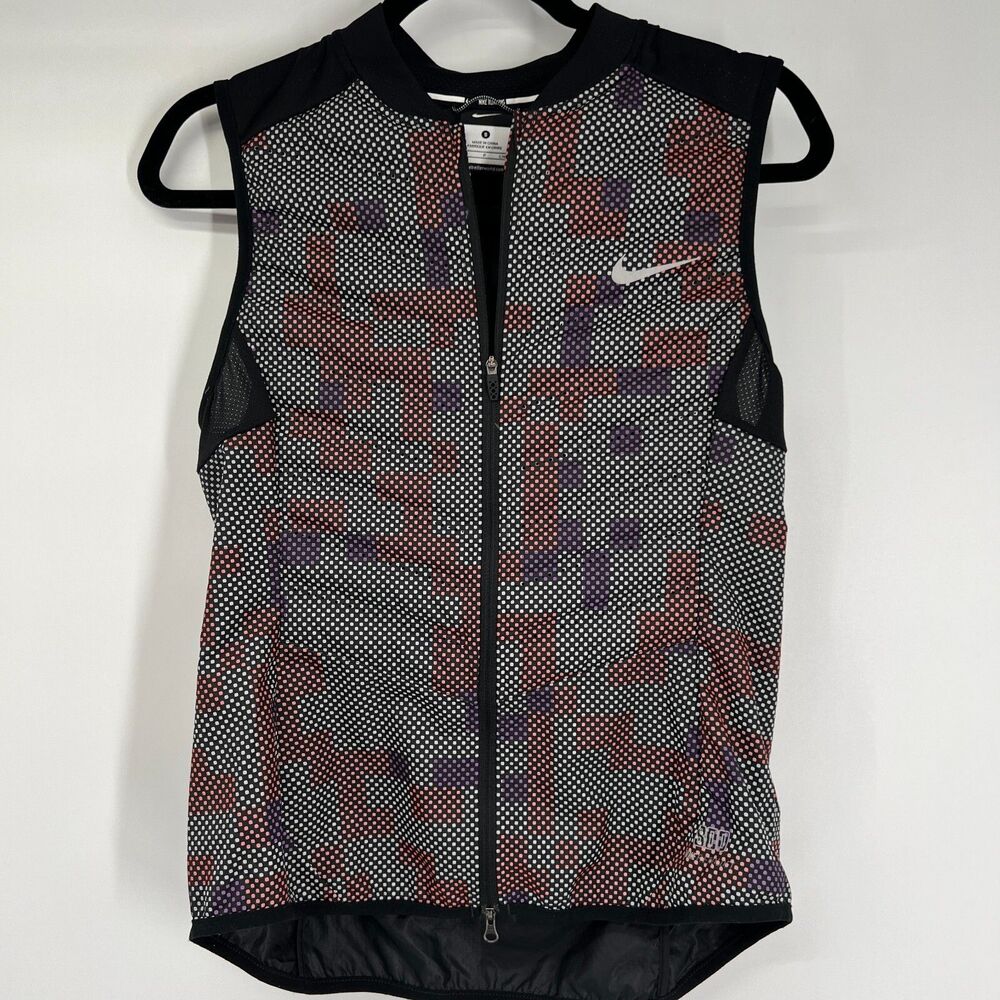 WOMENS S NIKE vest size small AEROLOFT 800 3M FLASH DOWN RUNNING REFLECTIVE